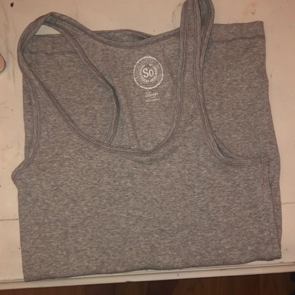 Grey Thick Strap Tank